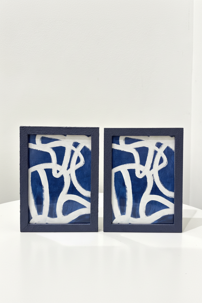 Cadres photo Moderne - Bleu Nuit Texturé