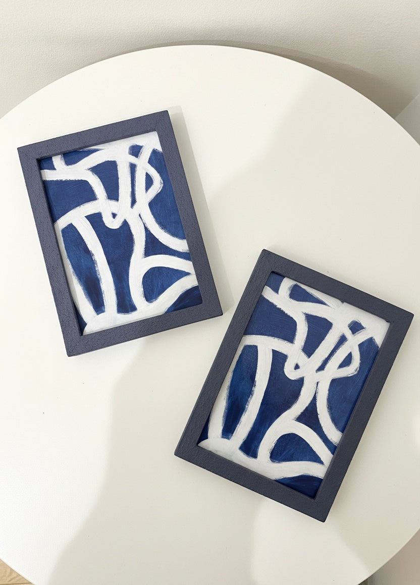 Cadres photo Moderne - Bleu Nuit Texturé