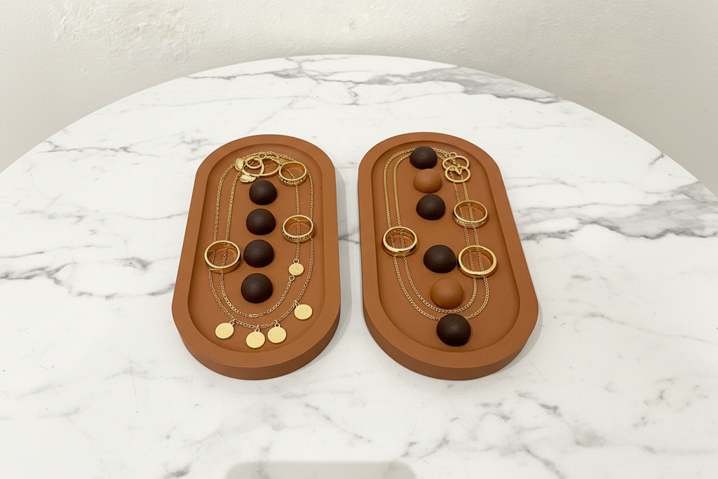 Plateaux Domino – Terracotta & Chocolat