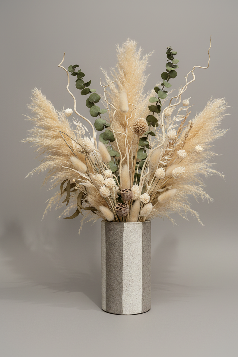 Vase texturé bandes contrastées