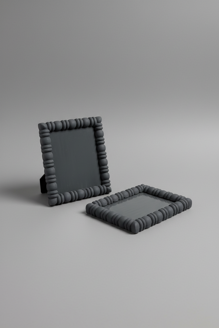 Cadres photos x2 en bois sculpté