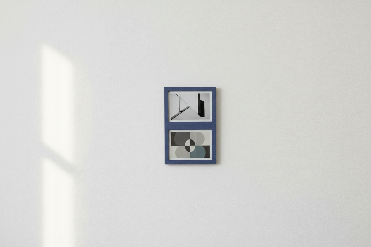 Cadre photo double texture granuleuse