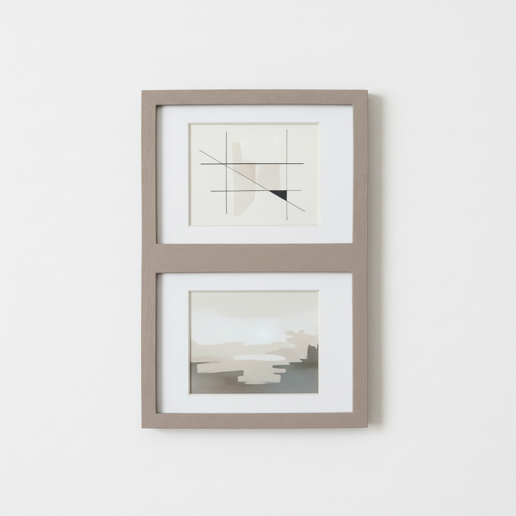 Cadre photo double texture granuleuse