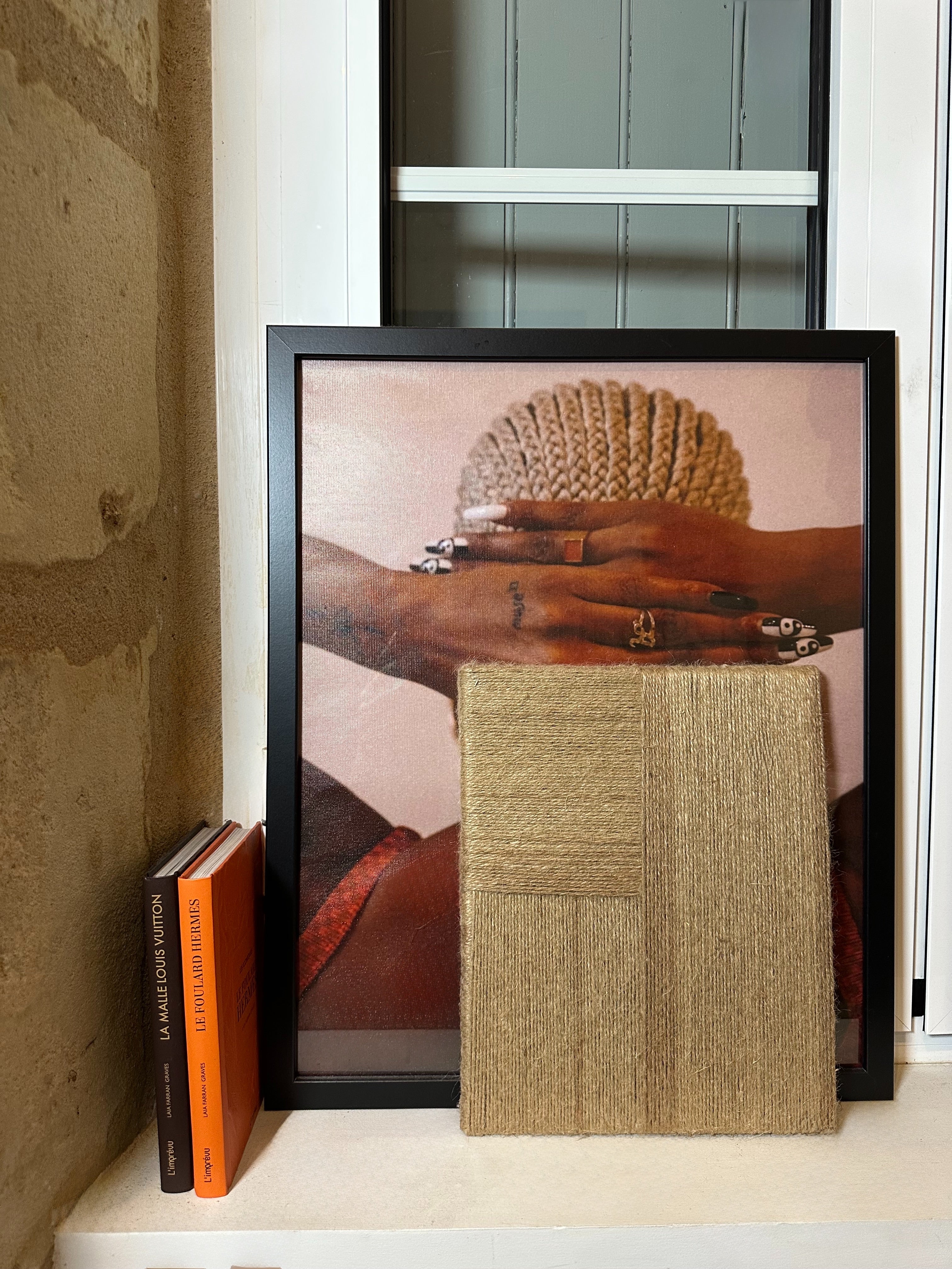 Trame naturelle - panneau décoratif en toile de jute