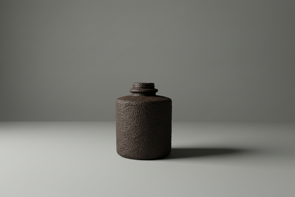 Vase Décoratif Marron Mat Effet Granuleux