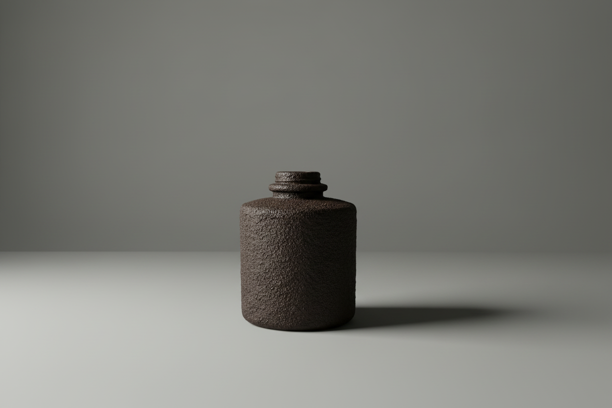 Vase Décoratif Marron Mat Effet Granuleux