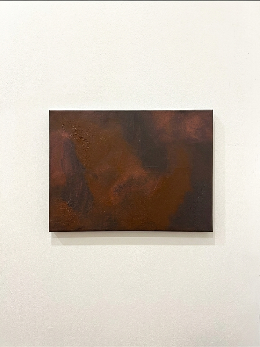 Toile Abstraite Texturée Terre Brûlée – Art Mural Contemporain