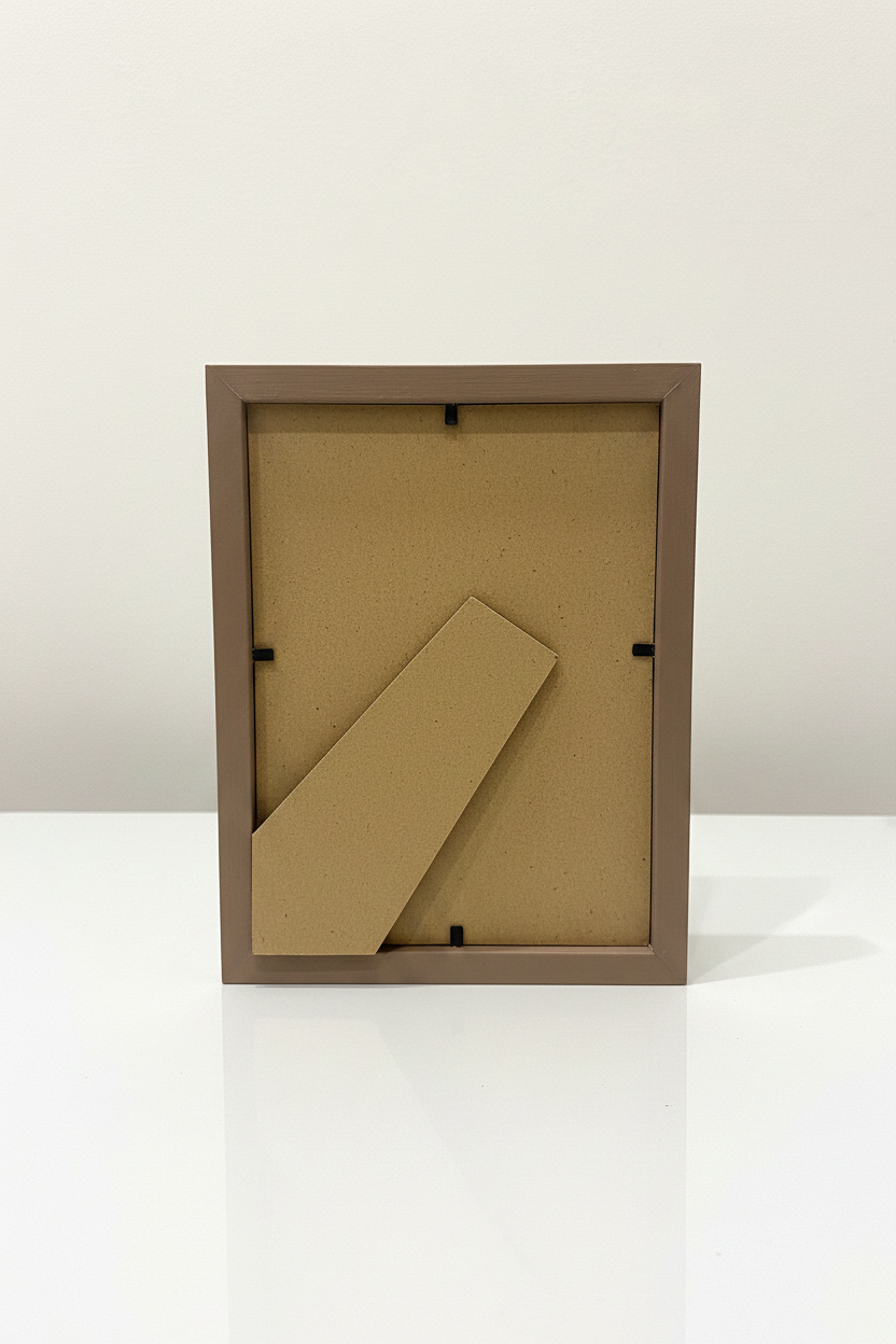 Duo de Cadres Photo en Bois Brun Beige