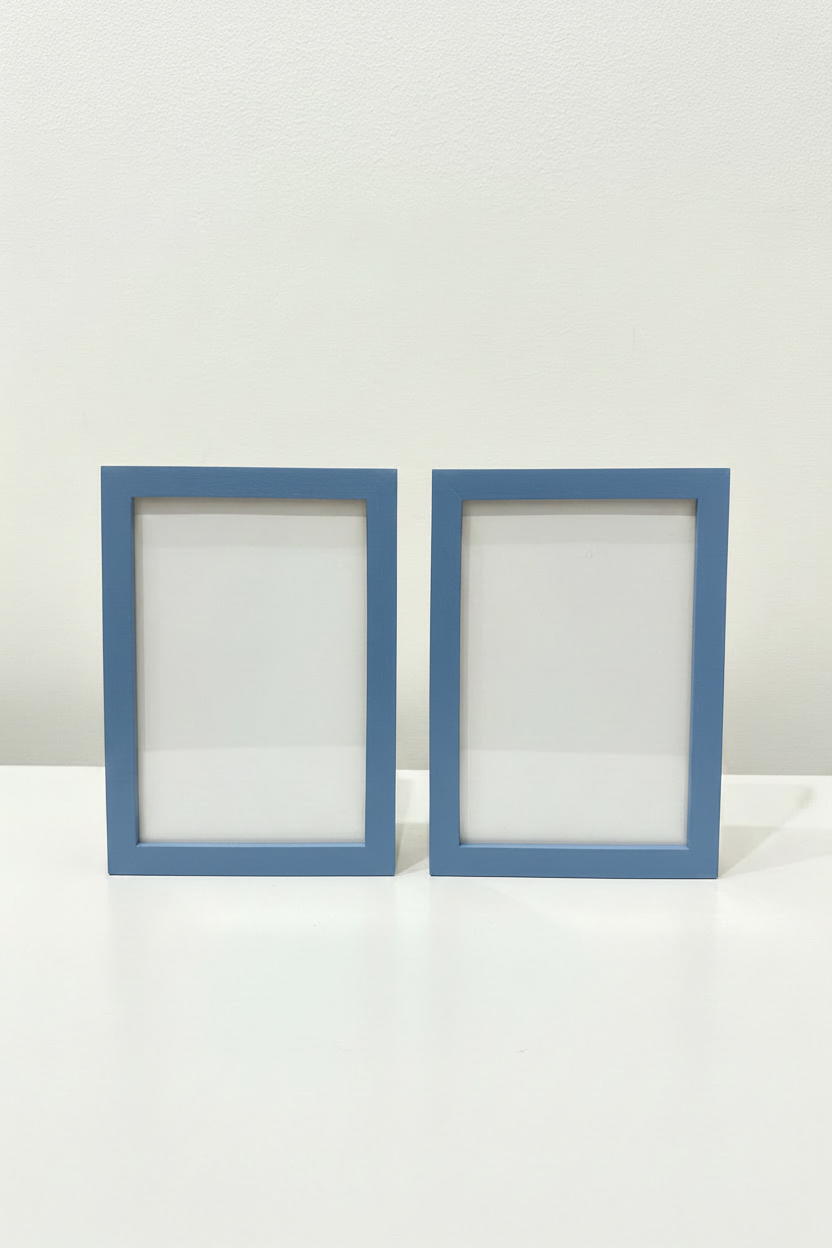 Duo de Cadres Photo Décoratifs bleu